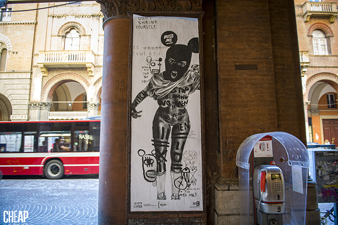Miss Me in Bologna with CHEAP street poster art #streetart