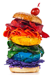 Rainbow hamburger - Henry Hargreaves