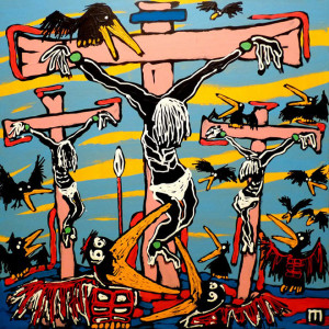 Frantz Gauviniere - Golgotha Corbeaux - (100X100)