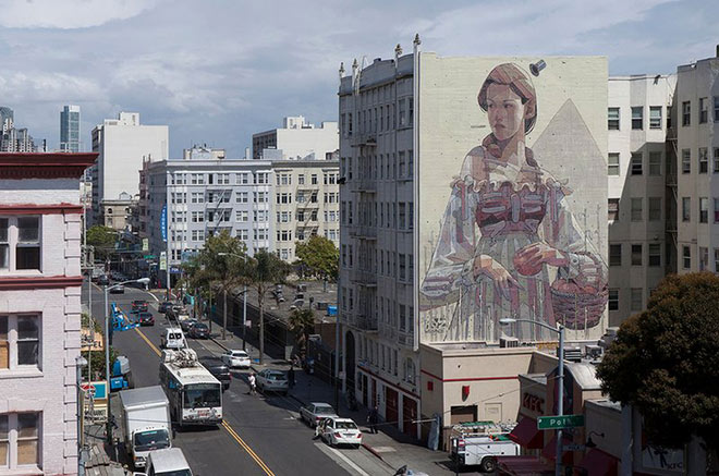 Aryz - Street Art Murales, Rotten apples - San Francisco, USA 2013