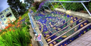 Creative stairs - Street Art - 16th Avenue Tiled Steps, San Francisco