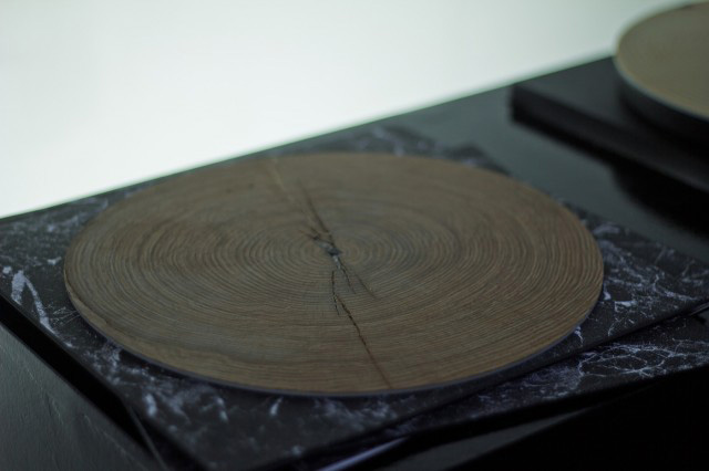Years - A record player that plays slices of wood