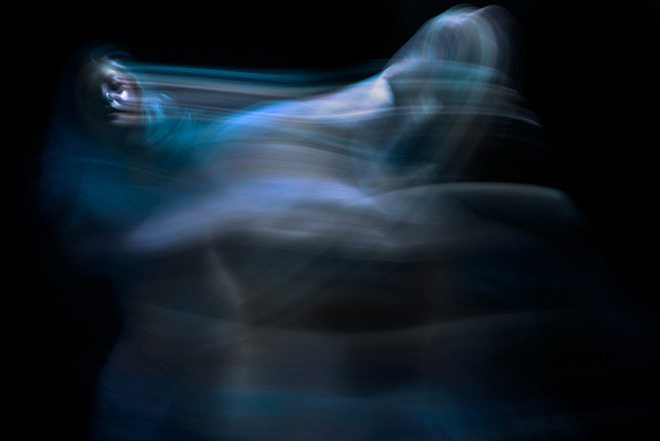 Blue shadow, Colors in Motion - Exploring body and movement trough photography and body art