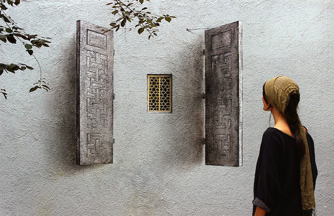 Pejac – Lock, Poster and Shutters in Istanbul