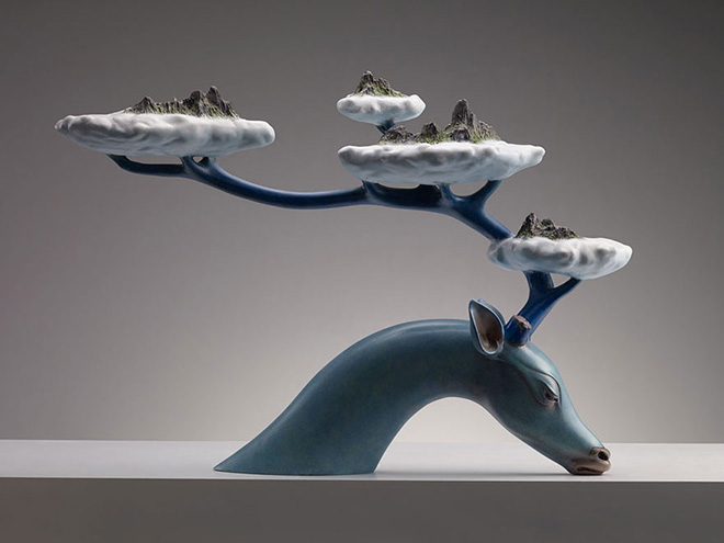 Dreams Floating1, surreal Animal Sculptures