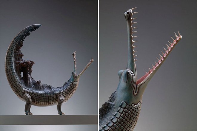Dreams Crocodile, surreal Animal Sculptures