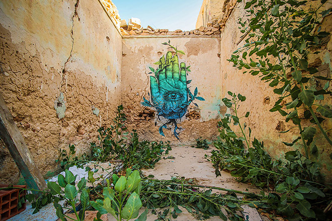  Il villaggio della street art in Tunisia, work by puerto rican artist alexis diaz