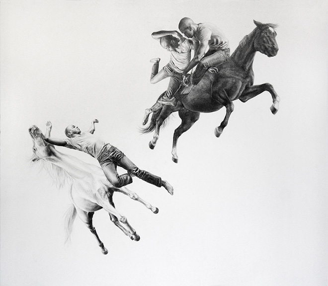 Leah Yerpe - Salt, 35 X 30 Inches Graphite And Ink On Paper, 2010