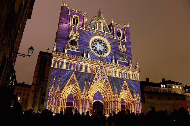 Festival of Lights in Lyon - Color or Not by Yves Moreaux. Photo by Frédéric Guignard-Perret