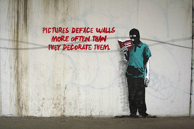 iHeart - Social media street art -  Picture deface walls more often than they decorate them