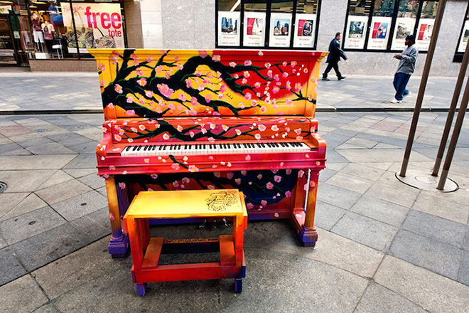 Street piano, Play me, I'm yours. Denver, Colorado, USA, 2011