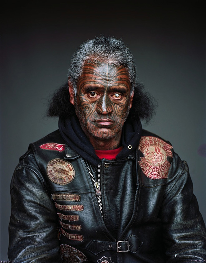 Jono Rotman - Mongrel Mob Portraits - Bung-Eye Notorious, 2008