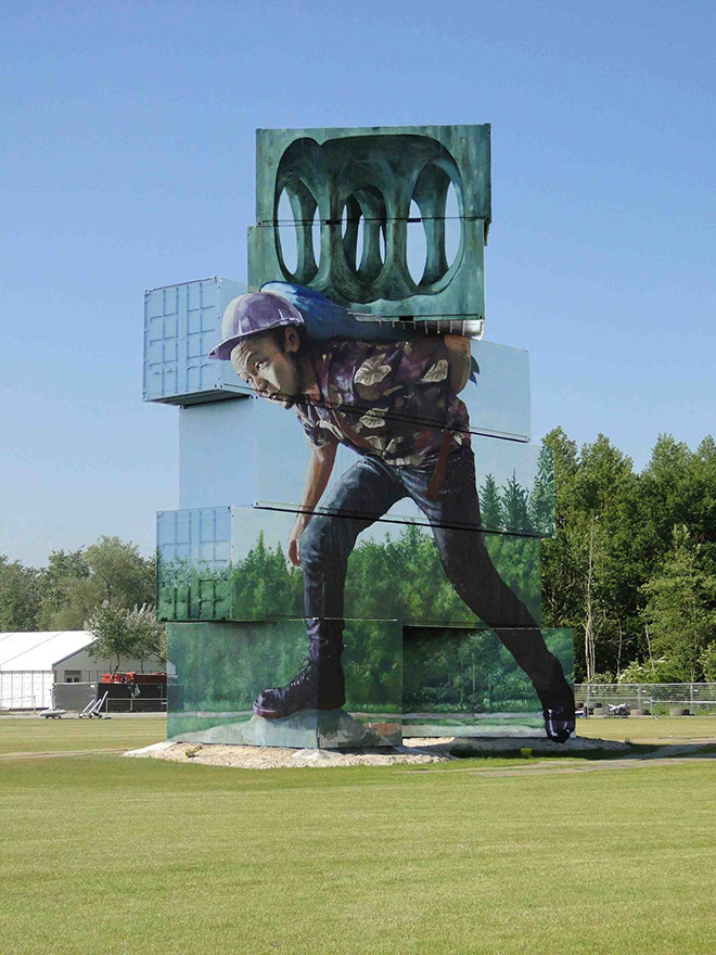 North West walls - Fintan Magee, Container graffiti