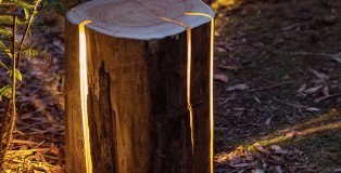 Duncan Meerding - Cracked Log Lamps. Photos by Jan Dallas