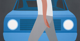 Geoff McFetridge - 403-555-1245 - Acrylic on canvas, 2015 - 43.5 x 59.5 inches