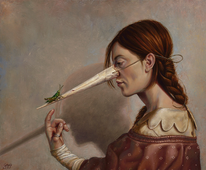 Claudia Giraudo - “D'après Pinocchio”,  olio su tela , 60x50 cm,  2014