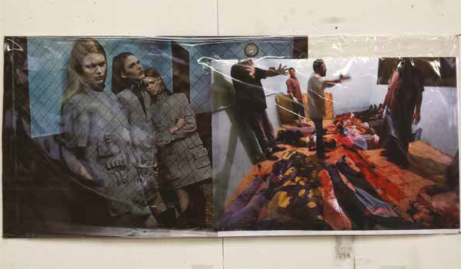 Thomas Hirschhorn - Collage-Truth 38B, 2012-15 Studio view 75 x 33cm Courtesy the artist