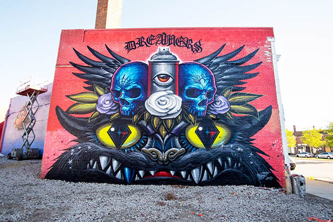 Jeff Soto and Maxx242 - Murals in the Market, Detroit street art festival