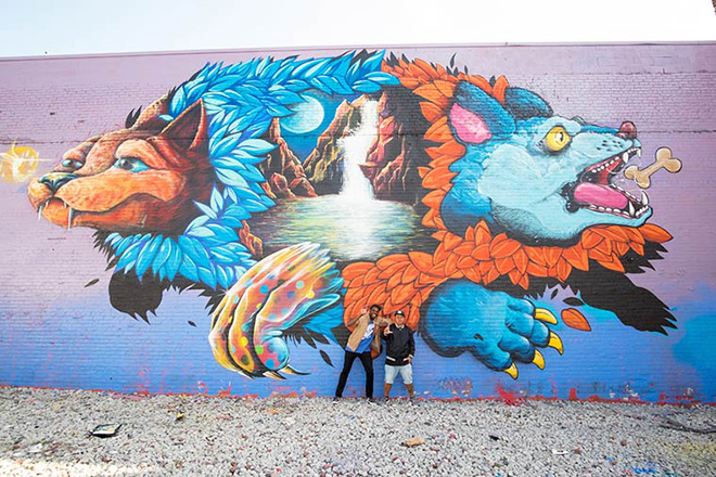 Nosego and Woes - Murals in the Market, Detroit street art festival