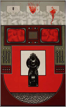Gerico - Effetto violenza come prodotto di consumo N.7, 1978, acrilico su tela lino 80x130 cm