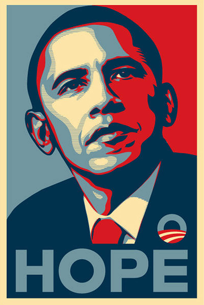 Shepard Fairey - Barack Obama, Hope, 2008