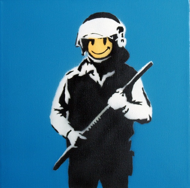 Banksy - Riot Cop, Andipa Gallery
