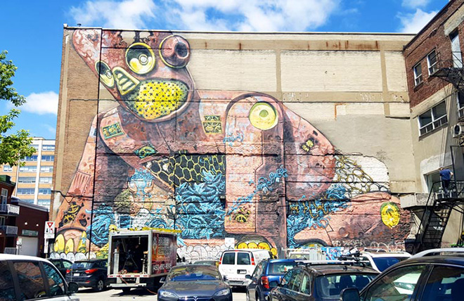 Pixel Pancho - Mural Festival 2016, Montreal. photo credit:  Fabien Bouchard