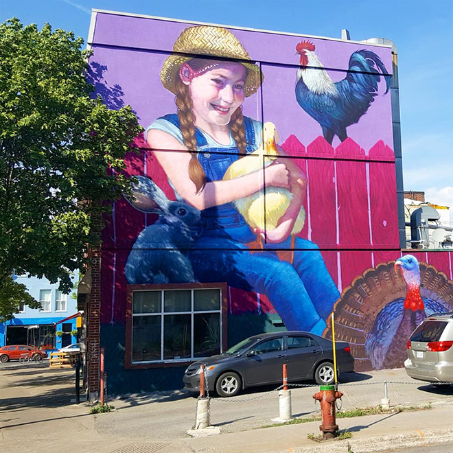 Natalia Rak - Mural Festival 2016, Montreal. photo credit: Fabien Bouchard