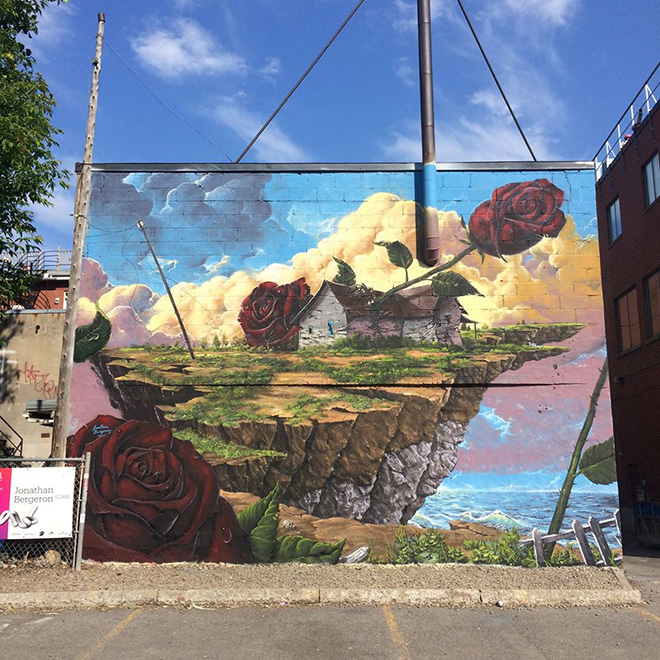 Jonathan Bergeron - Mural Festival 2016, Montreal. photo credit: Andre Bathalon