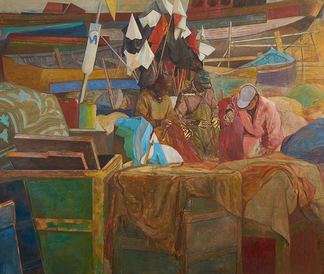 Vito Tongiani - Al porto di Mogador, Olio su tela, 2015