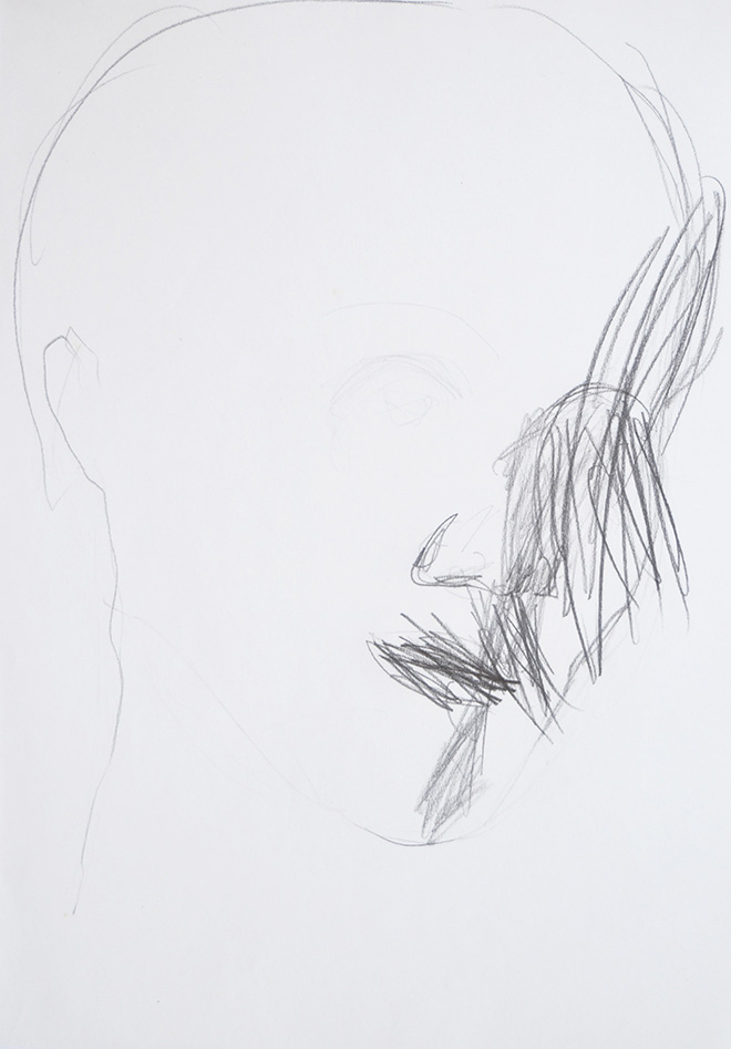 Lello Torchia - Senza titolo, 2010, graphite on paper, 29x21cm