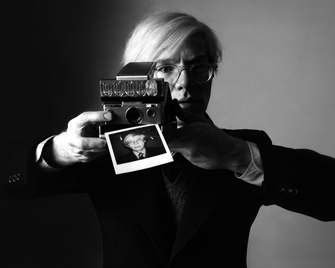 Oliviero Toscani - Andy Warhol per Polaroid, 1975, 11x9 cm  Stampa Inkjet - Epson k3 ultracrome HDR ink Carta Canson Rag Photographique 210 g 
