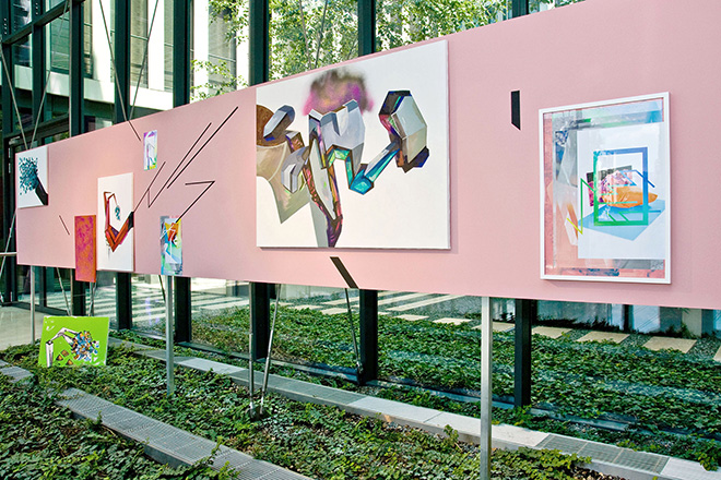 Ewa Doroszenko - Future sex based on Parade amoureuse by Francis Picabia, painting installation | Starak Family Foundation, Warsaw | 2013
