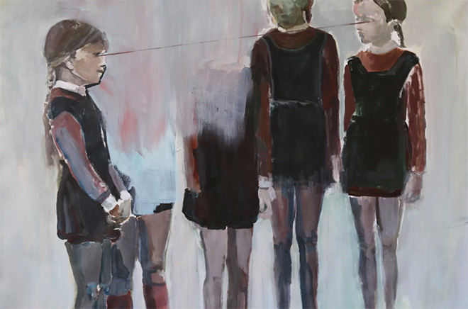 Milena Sgambato - On/Off, serie, 2016, acrilico su tela, 75x110 cm