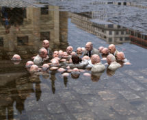 Isaac Cordal - Politicians Discussing Global Warming. ©Isaac Cordal