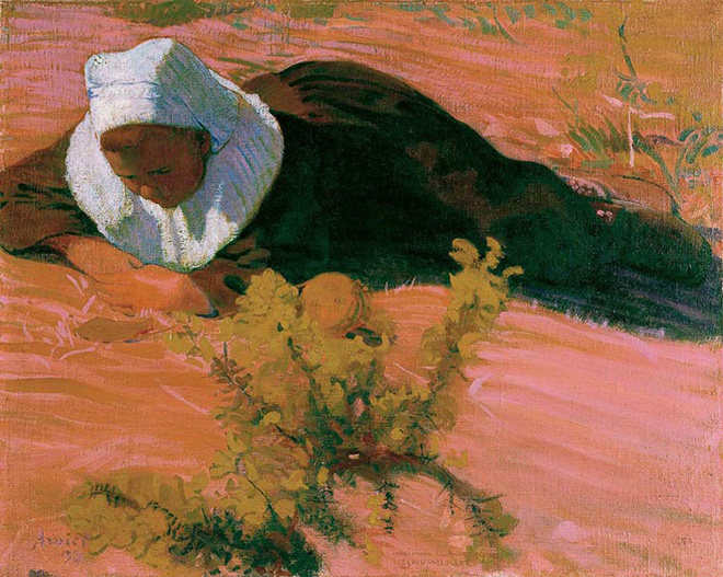 Cuno Amiet - 1893.11 Ragazzo bretone (Bretonischer Knabe) 1893, olio su tela, 65 x 80 cm. Kunsthaus Zürich, Vereinigung Zürcher Kunstfreunde © M. + D. Thalmann, Herzogenbuchsee