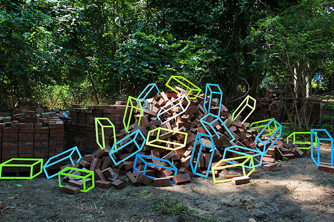 Aakash Nihalani - Bricks, 2012. ©Aakash Nihalani. Courtesy the artist and Wunderkammern Gallery