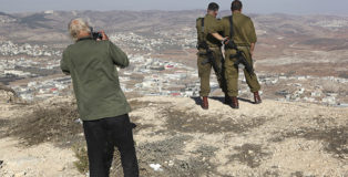 Josef Koudelka near Nablus - KOUDELKA Shooting Holy Land. Copyright: Gilad Baram
