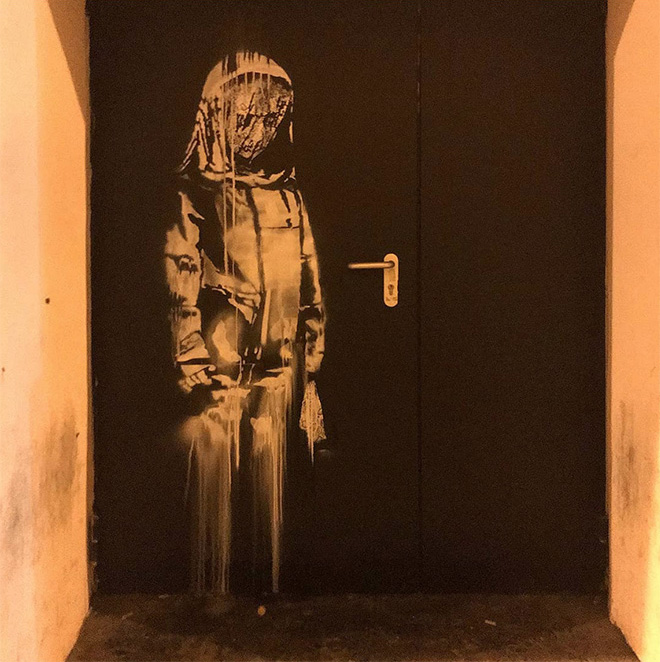 Banksy - Fire door, Bataclan, Paris