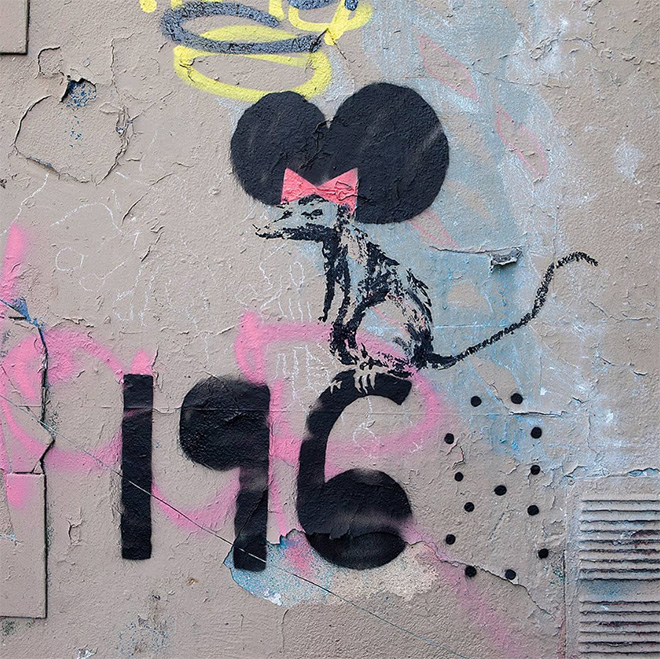 Banksy - Rat on 1968, Paris