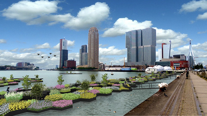 Recycled Park - Rotterdam: dalla plastica riciclata il parco galleggiante