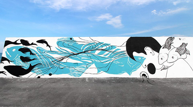 TO/LET (Elisa Lapicci + Sonia Piedad) - Vedo a colori, street art nel porto di Civitanova Marche