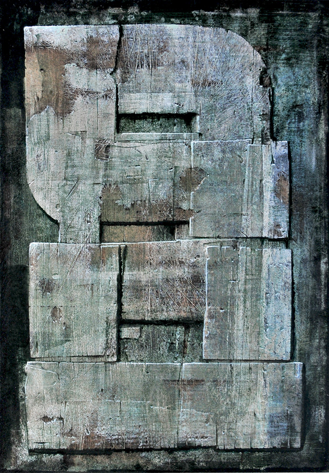 Luigi Pericle - Matri Dei d.d.d., 1978, Tecnica mista su masonite, 42 x 30 cm
