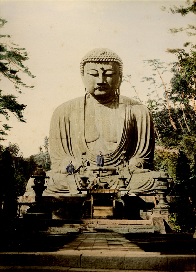 Buddha di Kamakura. Fotografia all’albumina. Periodo Meiji (1868 - 1912)