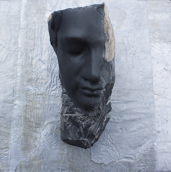 Michelangelo Galliani - Sotto la tua pelle, 2014. Black Belgian Marble and Lead cm 35x35x15 - Contini Contemporary