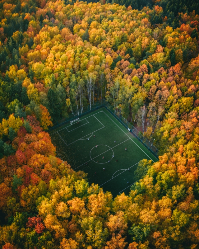 Yura Borschev - Soccer in the Woods, Highly Commended Sport category, Drone Awards 2019