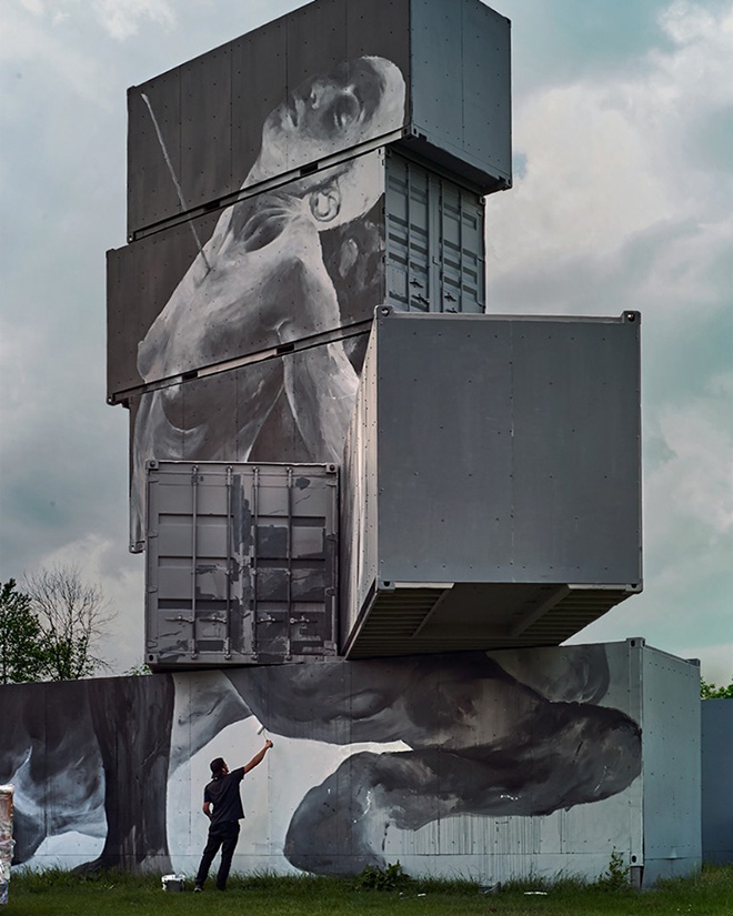 Bosoletti - North West Walls 2019, Werchter (Belgium), Container Graffiti