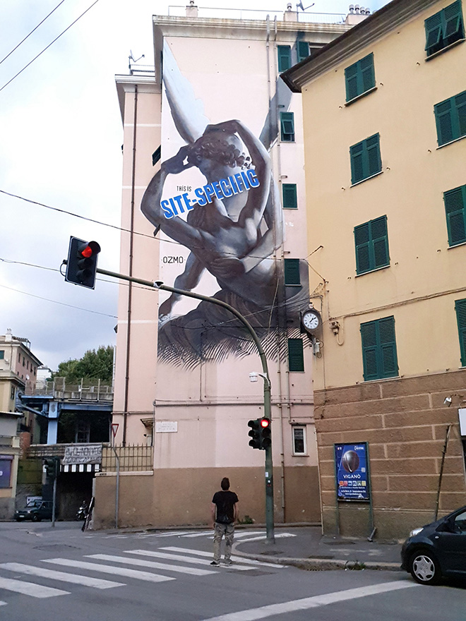 OZMO, murale a Genova Certosa - On The Wall Project. photo credit: Matteo Fontana