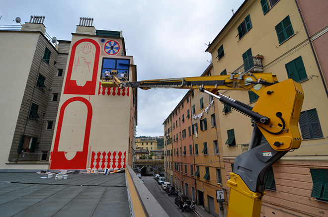 Agostino Iacurci - ON THE WALL project, Genova Certosa. photo credit: Matteo Fontana