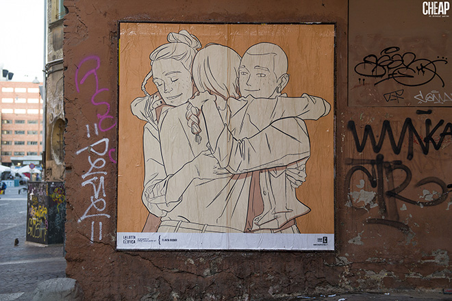 Flavia Biondi - La lotta è FICA, Bologna, 2020. Un progetto di public art di CHEAP. photo credit: Michele Lapini